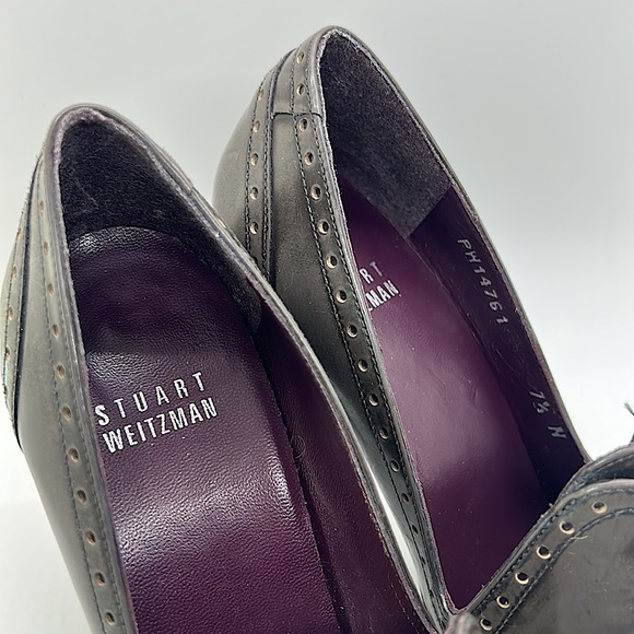 Stuart Weitzman Sexy Dark Gray Leather Heel Ankle Booties Shoes **Size 7.5**🔥🔥 - Picture 8 of 11